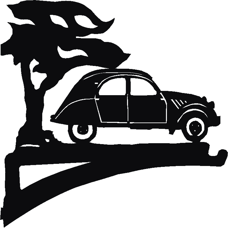 2 CV hanging basket bracket