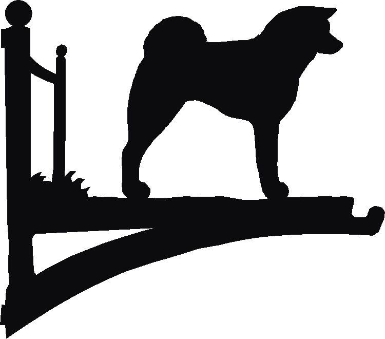 Akita Inu Hanging Brackets