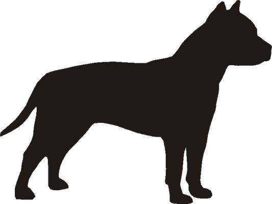 American Staffy Silhouettes