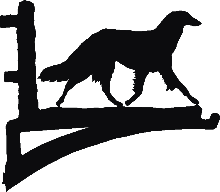 Borzoi Trotting Hanging Brackets