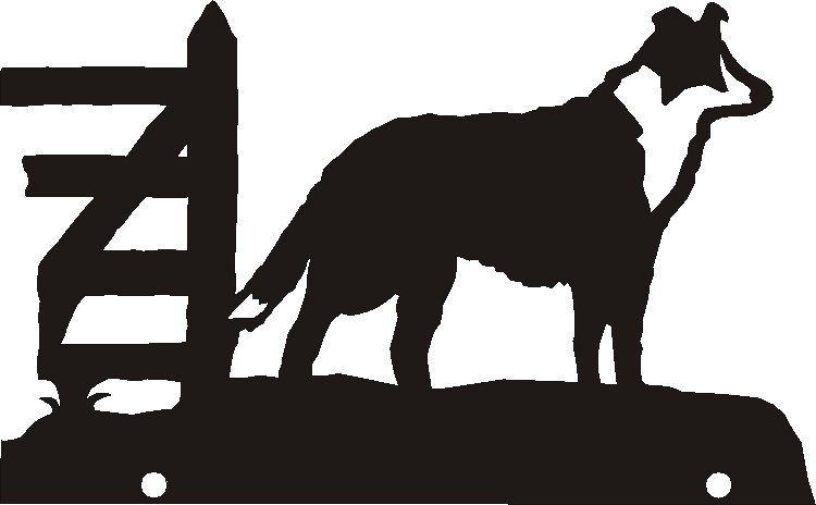 Collie Standing Hanging Signs