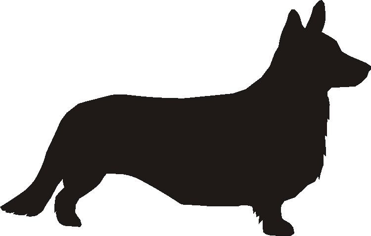 Corgi Cardigan Curtain Hook Backs