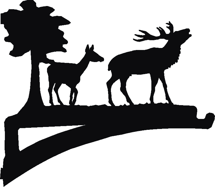 Deer Pair Hanging Brackets