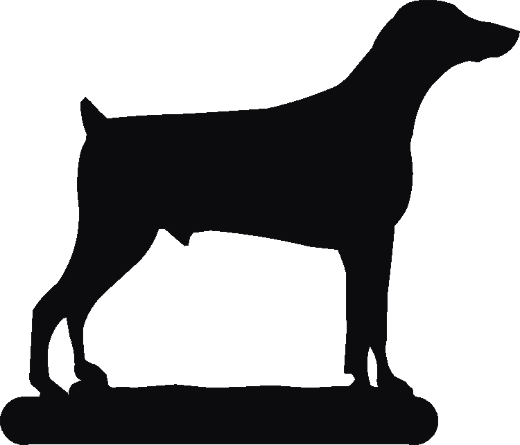 Doberman Docked Rosette Runner