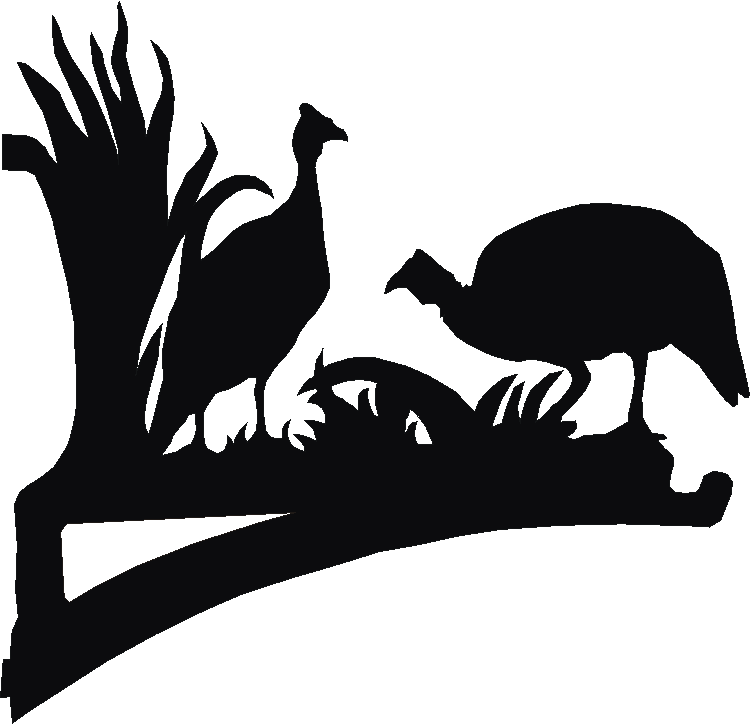 Guinea Fowl Hanging Brackets