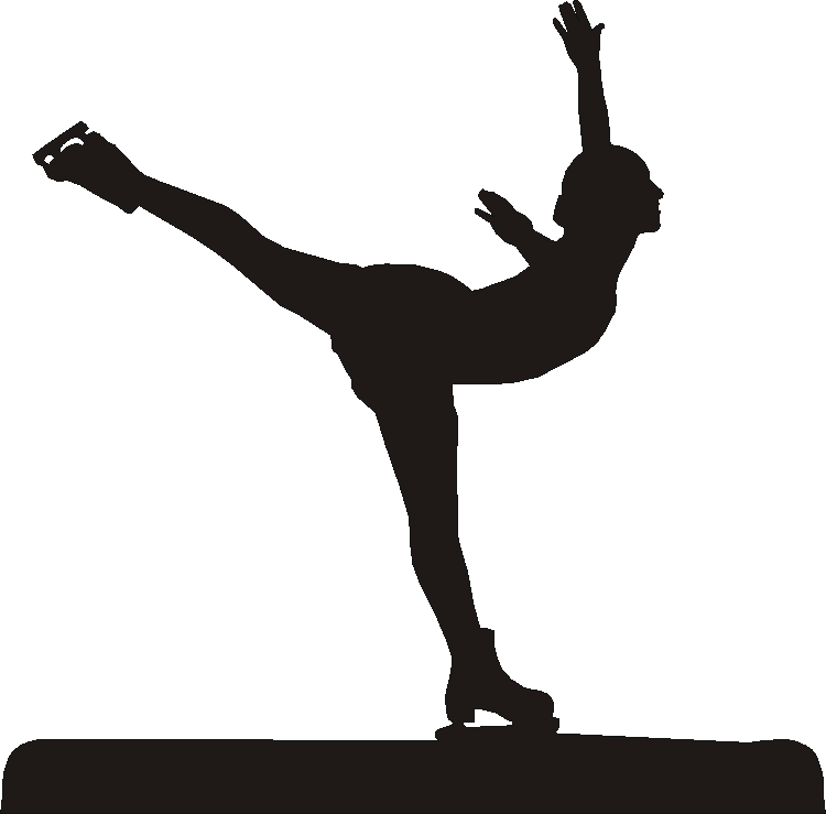 Ice Skating Women Silhouettes