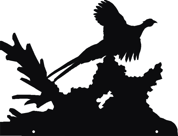Pheasant Flying Hanging Signs