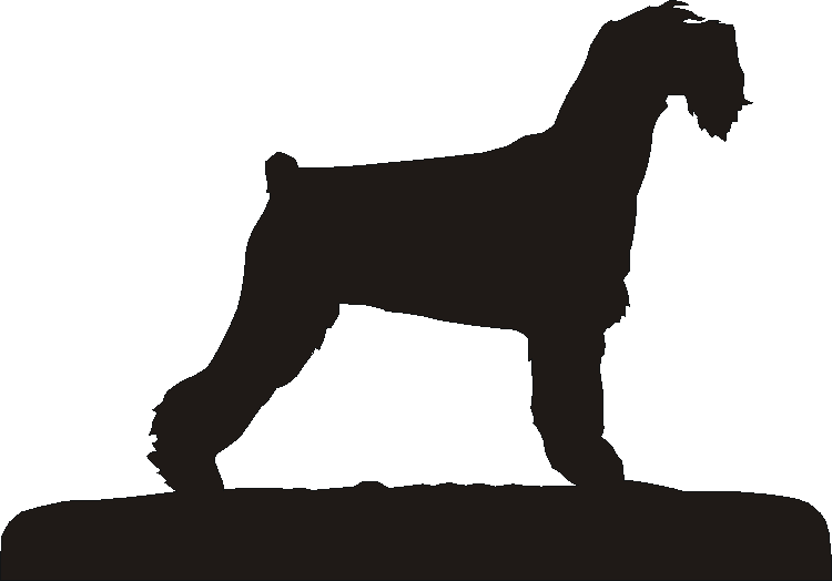 Schnauzer Docked Rosette Runner