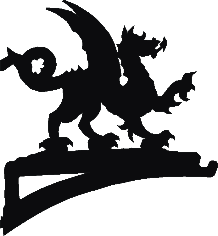 Welsh Dragon Hanging Brackets