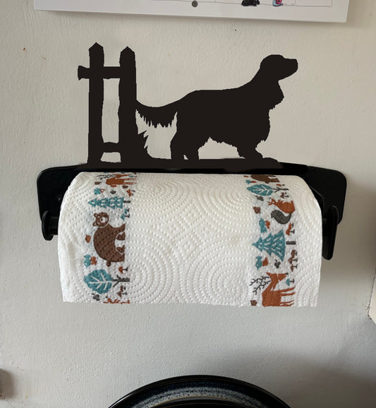 English Cocker Wall Mounted Kitchen Roll Holder