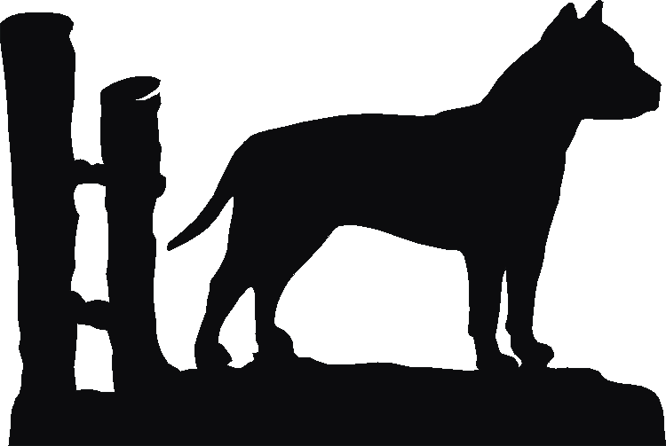 American Staffy Silhouettes