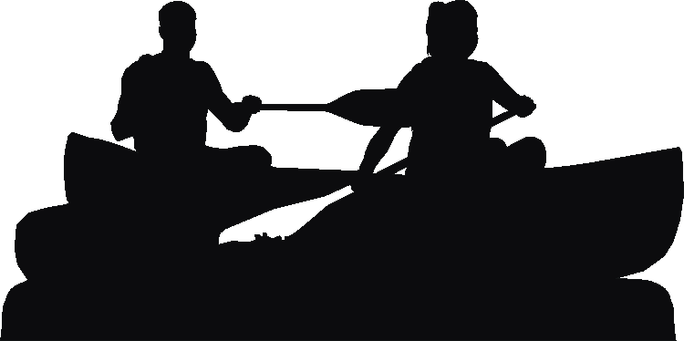 Canoeing Silhouettes