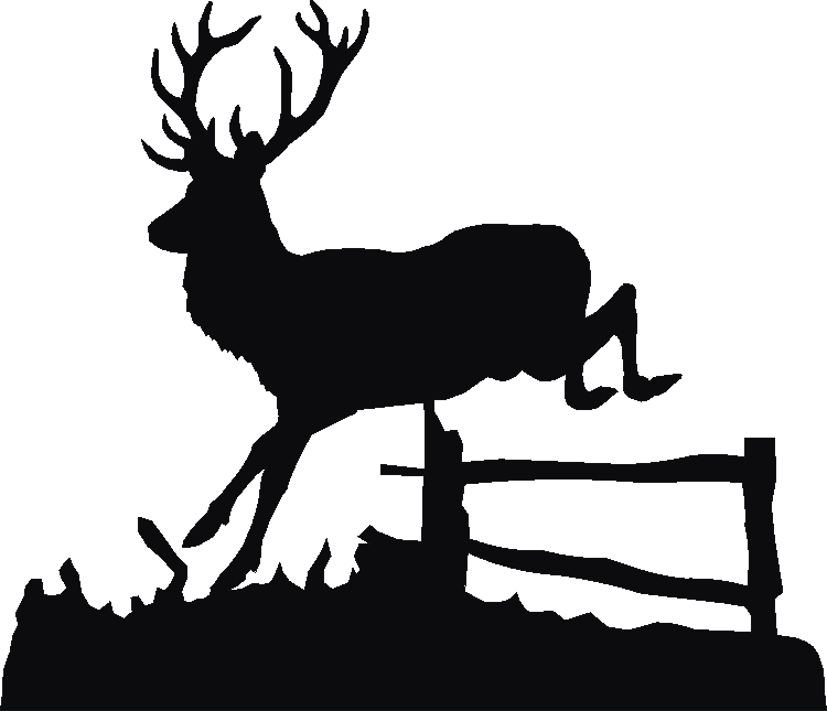 Deer Jump Silhouettes