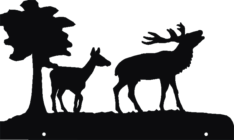 Deer Pair Hanging Signs