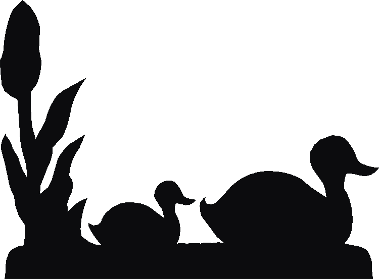 Duck Pair Silhouettes