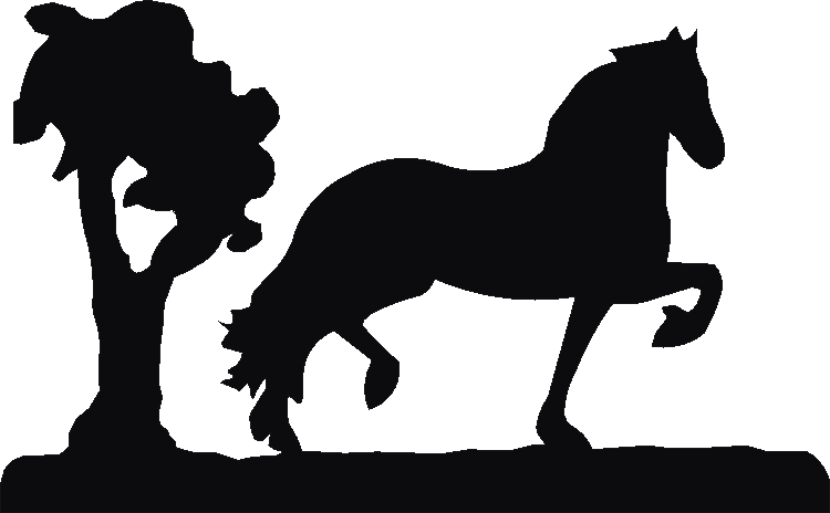 Friesian Horse Silhouettes
