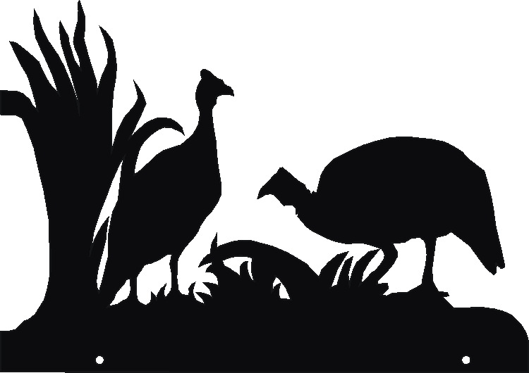 Guinea Fowl Hanging Signs