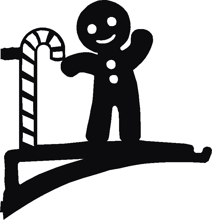 Gingerbread Man Hanging Brackets