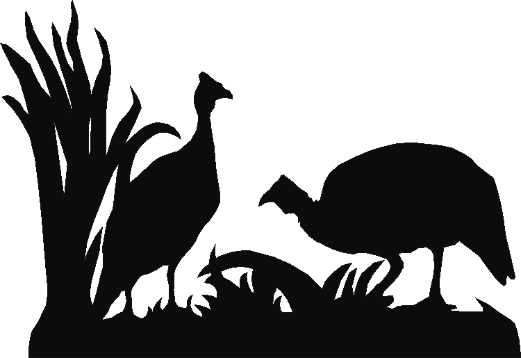 Guinea Fowl Silhouettes