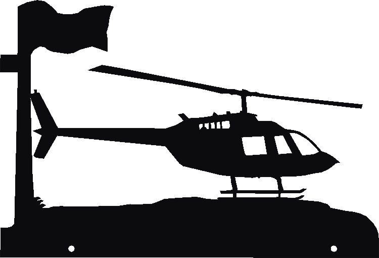 Helicopter Hanging Signs