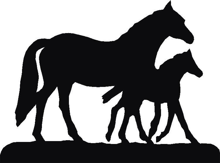 Mare and Foal Silhouettes