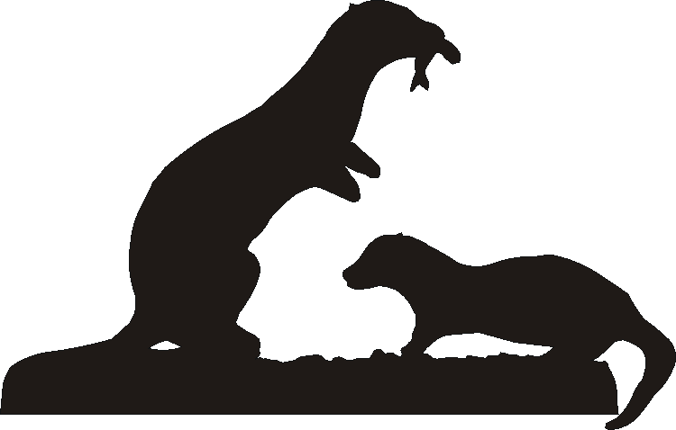 Otter Silhouettes