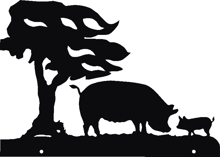 Pigs Hanging Signs