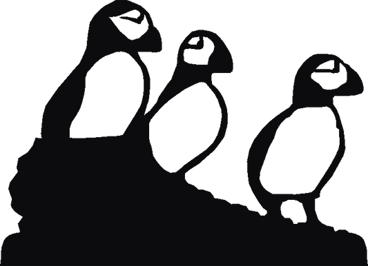 Puffins Silhouettes