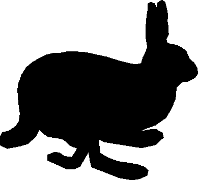 Running Hare Silhouettes