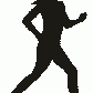 Running Woman 2 Hanging Signs
