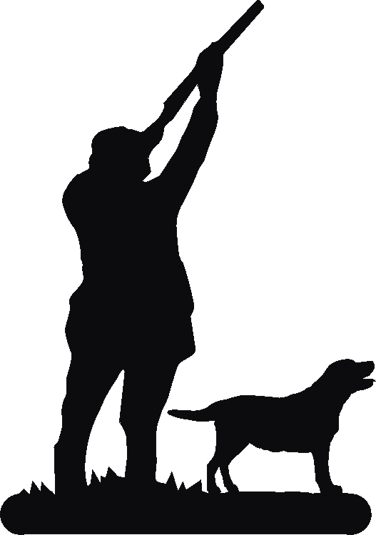 Shooting with One Labrador Silhouettes