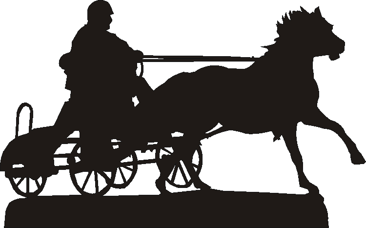 Single Horse Scurry Silhouettes