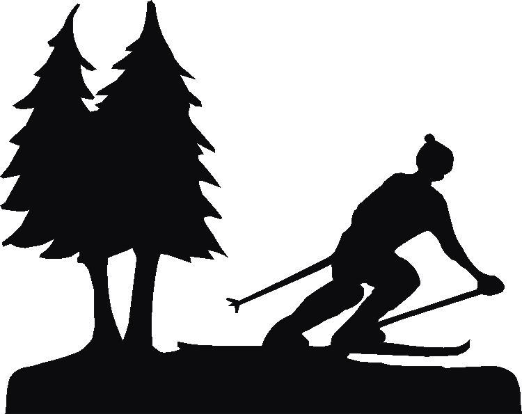 Skiing Sign Plates