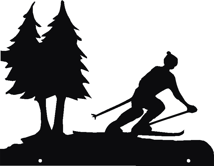 Skiing Hanging Signs