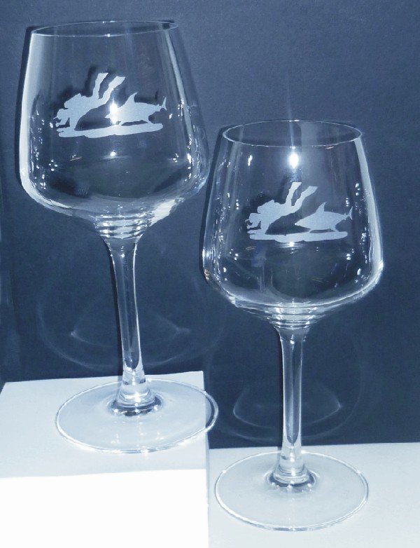 Pheasant Flying Wine Glasses