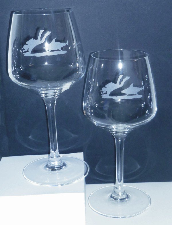 Kuvasz Wine Glasses